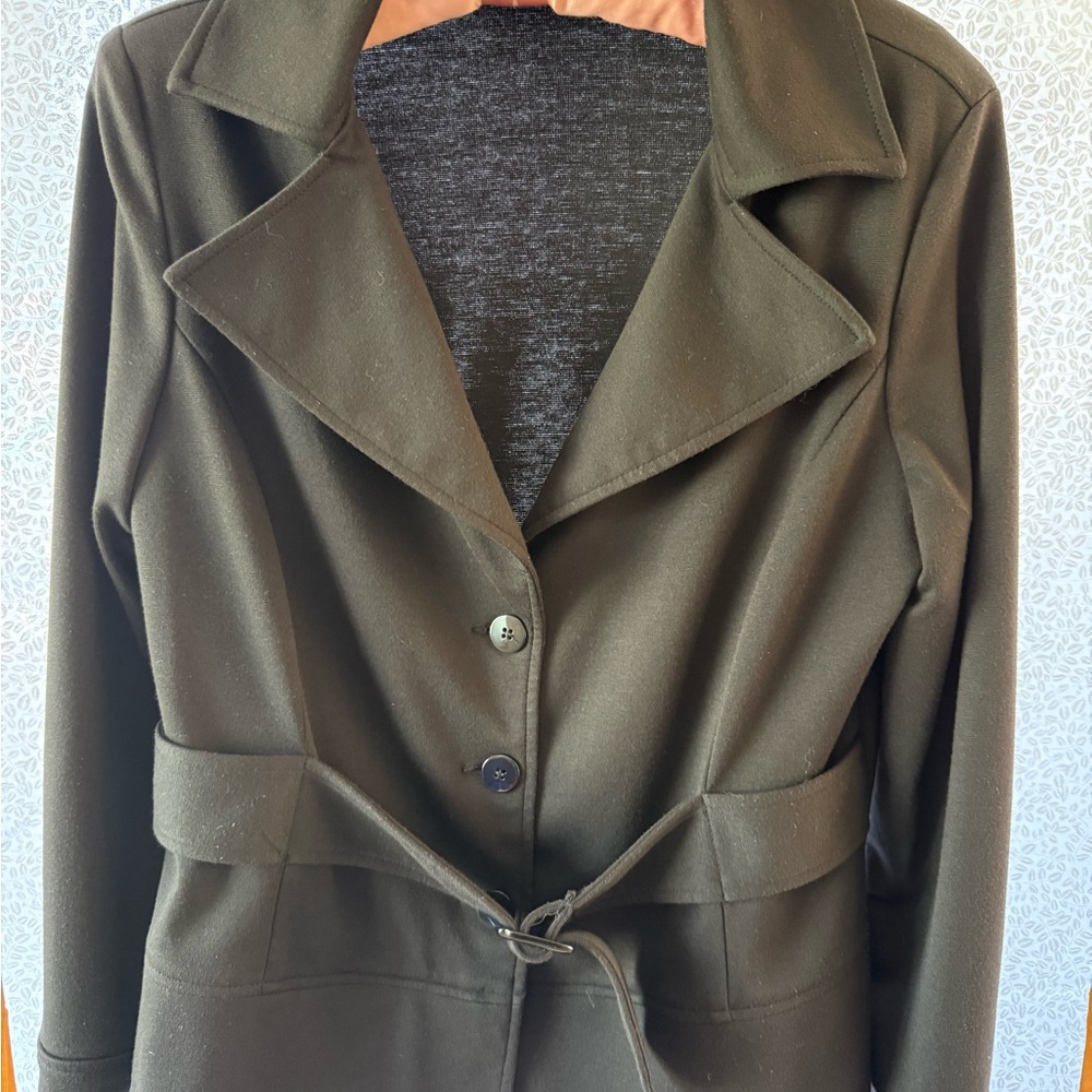 Harve‎ Benard Black Belted Career Wear Jacket